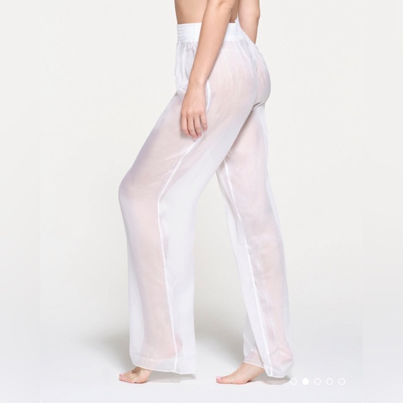 Skims Romance Smocked Chiffon Pant in Charcoal Size M | NWT | Sold out online - Picture 4 of 5